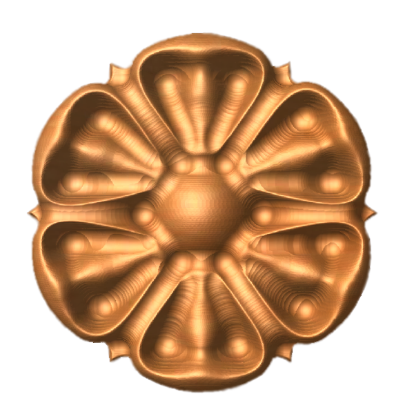 Furniture ornament - Center Model 36 - six leaves