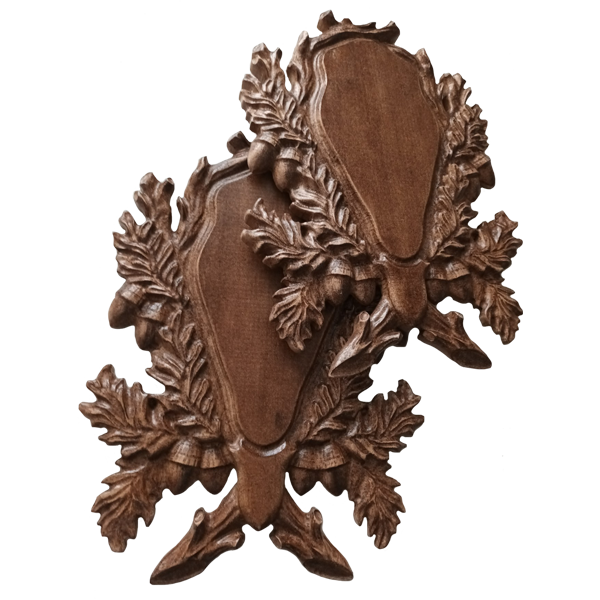 Wood-carved Holder for hunting trophy - Model  1