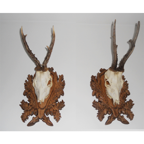 Wood-carved Holder for hunting trophy - Model  1